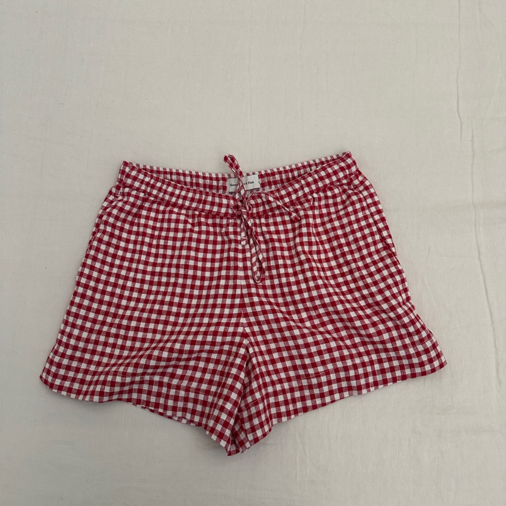 Abercrombie & Fitch Red Checkered Shorts